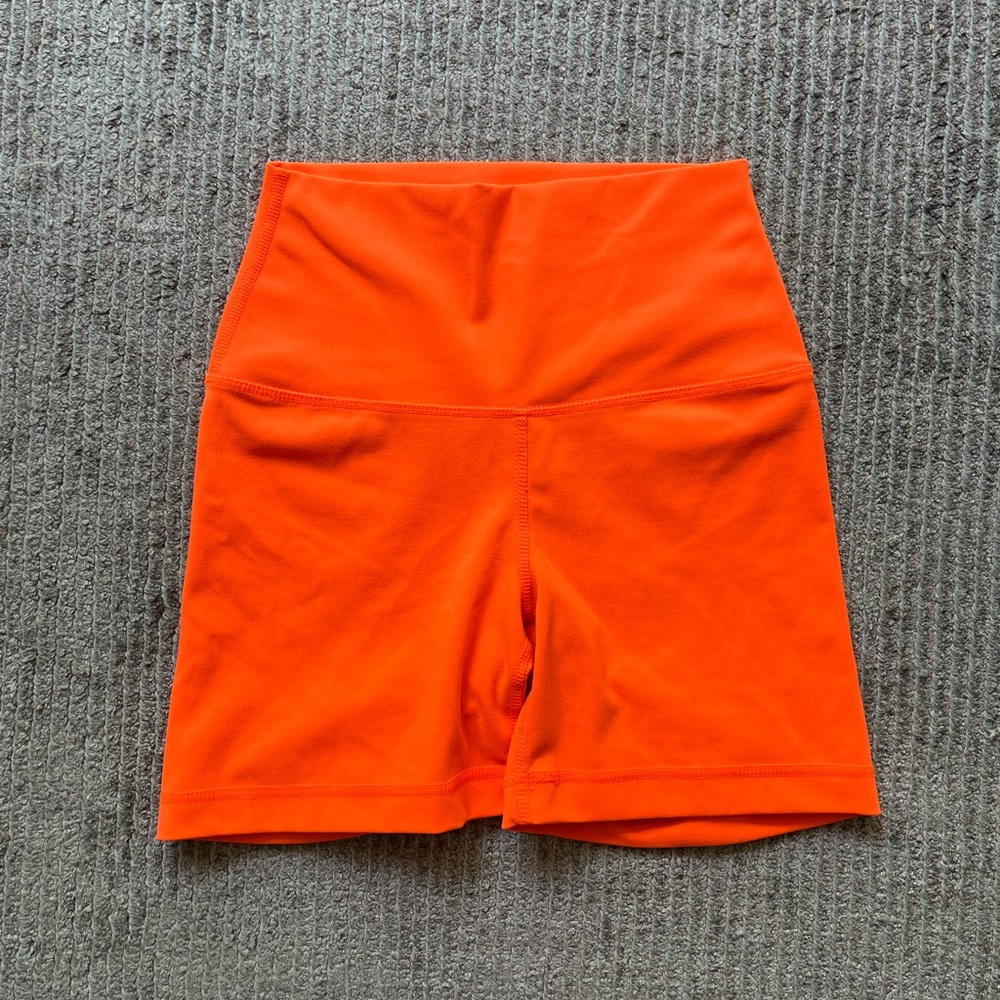 neon orange biker short